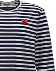 Comme Des Garçons Play Comme Des Garçons Play Logo Patch Stripes T-shirt