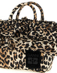 Ganni Ganni Mini Shopper Ruffle Print Handbag