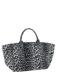 Ganni Ganni Leopard Sequin Xxl Tote Shopping Bag