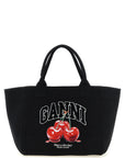 Ganni Ganni Black Medium Cherry Tote Shopping Bag
