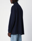 Destin Destin Dark blue wool and cashmere overshirt