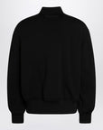 Givenchy Givenchy Black leather bomber jacket with wool sleeves