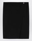 Givenchy Givenchy Black wool skirt with metal button 4G