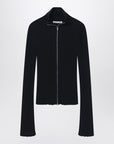 Acne Studios Acne Studios Black ribbed zip cardigan