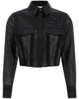 Elisabetta Franchi Elisabetta Franchi Logo Embroidery Maxi Crop Shirt