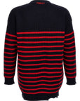 Marni Marni Destroyed Effect Striped Cardigan