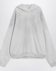 Acne Studios Acne Studios Pale grey mélange hoodie with logo
