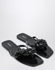 Coperni Coperni Black silicone Flower flip-flops