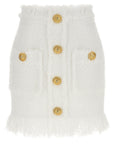 Balmain Balmain Button Tweed Skirt