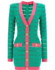 Balmain Balmain Two-tone Knit Dress