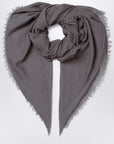 Destin Destin Mud-coloured wool-silk blend scarf