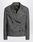 Dolce & Gabbana Dolce & Gabbana Dolce&Gabbana Dark grey short oversized striped jacket