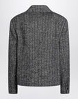 Dolce & Gabbana Dolce & Gabbana Dolce&Gabbana Dark grey short oversized striped jacket