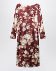 Dolce & Gabbana Dolce & Gabbana Dolce&Gabbana Burgundy satin dress with floral print