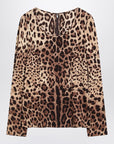 Dolce & Gabbana Dolce & Gabbana Dolce&Gabbana Silk blend leopard print T-shirt