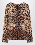 Dolce & Gabbana Dolce & Gabbana Dolce&Gabbana Silk blend leopard print T-shirt