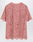 Dolce & Gabbana Dolce & Gabbana Dolce&Gabbana Pink lace T-shirt