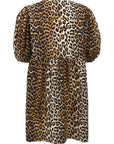 Ganni Ganni Leopard Poplin Dress