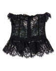 Alessandra Rich Alessandra Rich Lace Bow Bustier Top