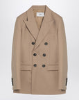 Ami Paris Ami Paris Sand-coloured double-breasted jacket in wool