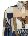 Fendi Fendi Patchwork Silk Dress
