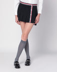 Thom Browne Thom Browne Black ruffled mini skirt in wool blend
