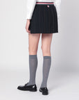 Thom Browne Thom Browne Black ruffled mini skirt in wool blend