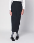 Thom Browne Thom Browne Navy blue pinstriped pencil skirt