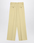 Ami Paris Ami Paris Wide lime-coloured wool trousers