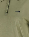 Fendi Fendi Shiny Viscose Polo Shirt