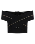 Balmain Balmain Off-the-shoulder Crop Top