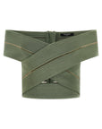 Balmain Balmain Off-the-shoulder Crop Top