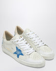 Golden Goose Golden Goose White/bluette/wood ash Ballstar sneakers