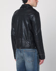 Golden Goose Golden Goose Black leather jacket with a glossy effect
