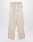 Golden Goose Golden Goose Trousers with transparent sequins écru