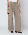 Golden Goose Golden Goose Wide khaki green trousers