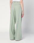 Golden Goose Golden Goose Wide-leg light green wool trousers