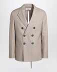 Ami Paris Ami Paris Double-breasted beige wool jacket