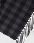 Destin Destin Brown check wool and cashmere shawl