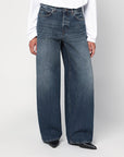 Haikure HAIKURE Dark blue washed effect jeans