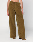 Haikure HAIKURE Wide moss green corduroy trousers