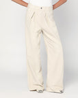 Haikure HAIKURE Wide ecru corduroy trousers