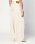 Haikure HAIKURE Wide ecru corduroy trousers