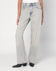 Haikure HAIKURE Wide pearl grey washed effect jeans