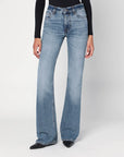 Haikure HAIKURE Flared Flora jeans in blue with washed effect