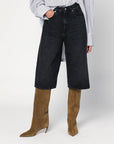 Haikure HAIKURE Wide Belle black denim bermuda