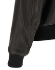 Ami Paris Ami Paris Ami De Coeur Leather Bomber Jacket