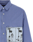 Comme Des Garҫons Homme Comme Des Garҫons Homme Patch Striped Shirt