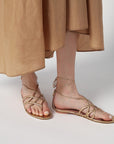 Aquazzura Aquazzura Low gold leather sandal