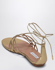 Aquazzura Aquazzura Low gold leather sandal
